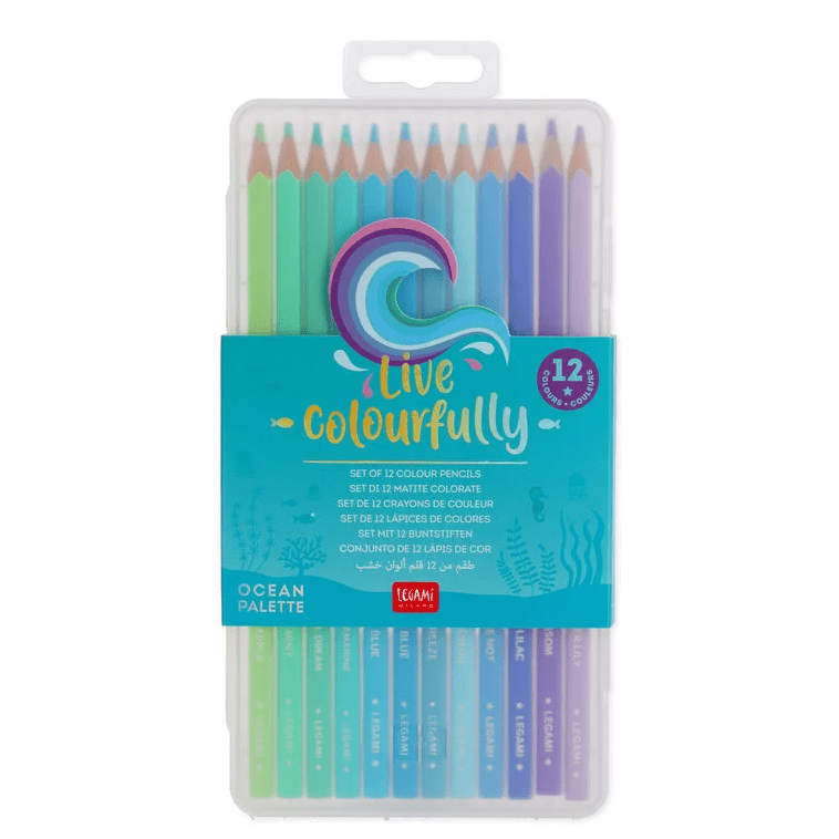 Conjunto 12 lápis de cor Ocean Palette Legami