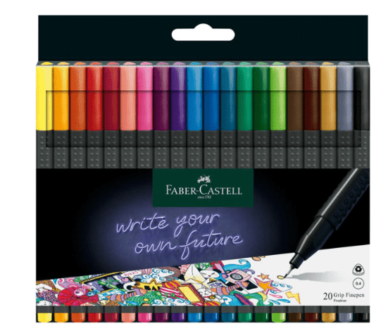 Canetas Fineliner Faber-Castell 20 unidades