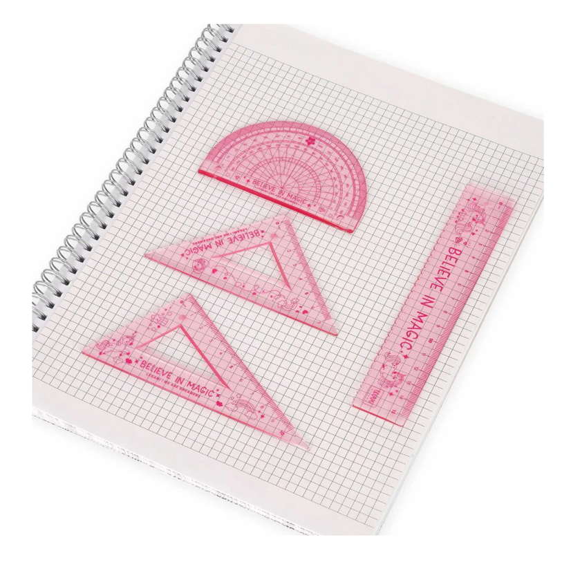 Conjunto de geometria Unicórnio - Você arrasa! Legami