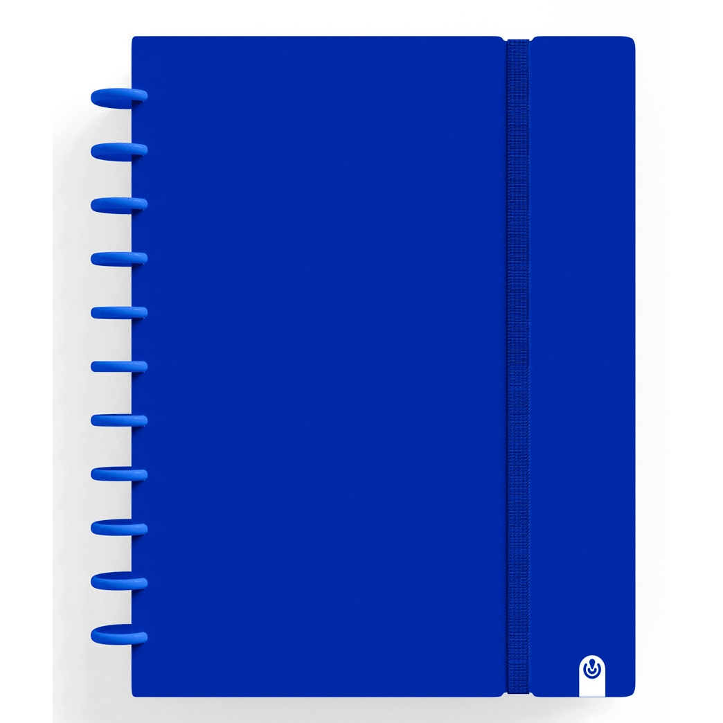 Caderno Ingeniox A4 Pautado 80fl 100g Foam C/Elastico Azul Escuro
