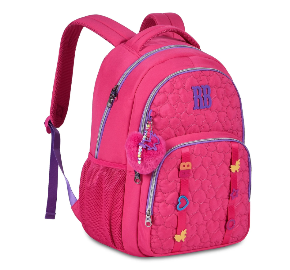 Conjunto Rebecca Bonbon Rosa - Mochila+Lancheira+Estojo