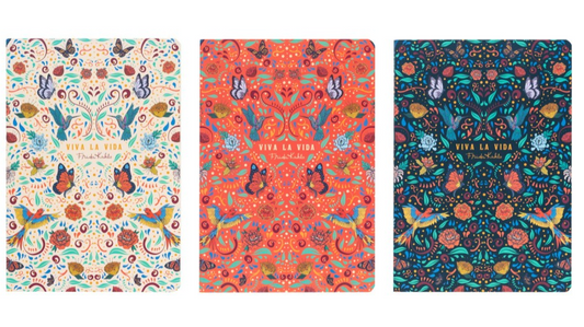 PACK 3 CADERNOS A5 FRIDA KAHLO VIVA LA VIDA