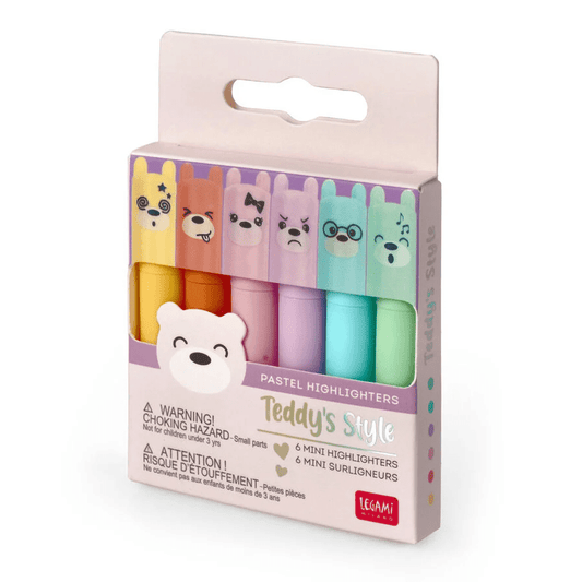 Sublinhadores Teddy cores pastel