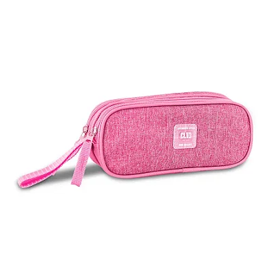 Conjunto escolar mochila rosa + estojo duplo - Papelaria Encantada