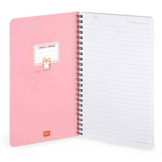 Caderno Legami A5 Espiral linhas - Corgi