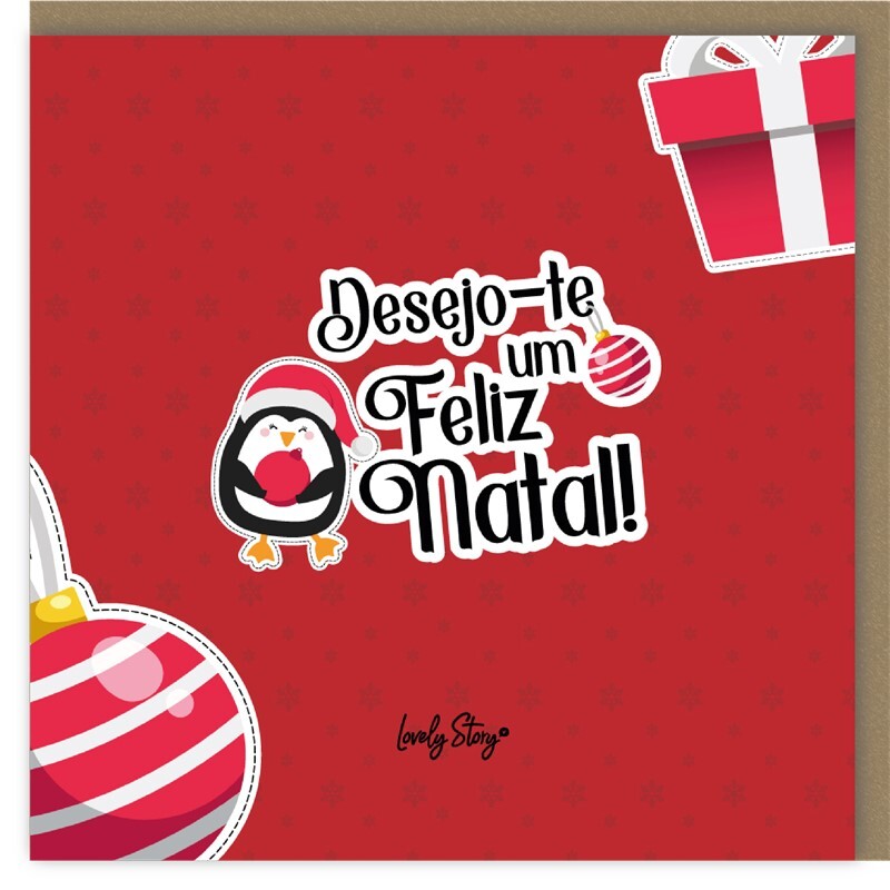 Postal de Felicitação - Desejo-te um feliz natal