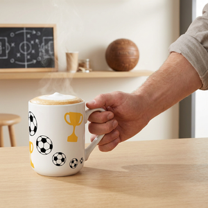Caneca 330 ml Lovely Story – Football Match – Branco gelo
