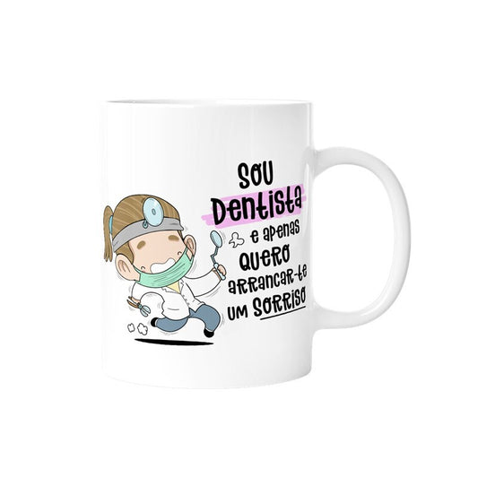 Caneca profissões - Dentista Mulher