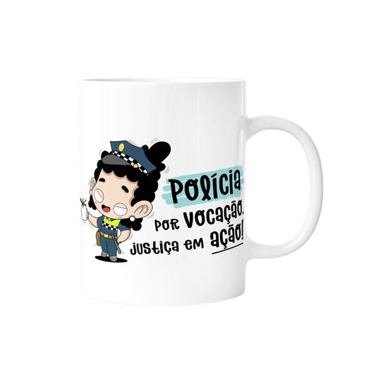 Caneca profissões - Policia Mulher