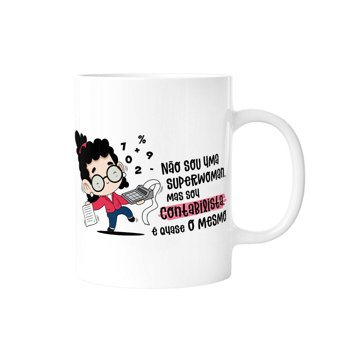 Caneca profissões - Contabilista Mulher