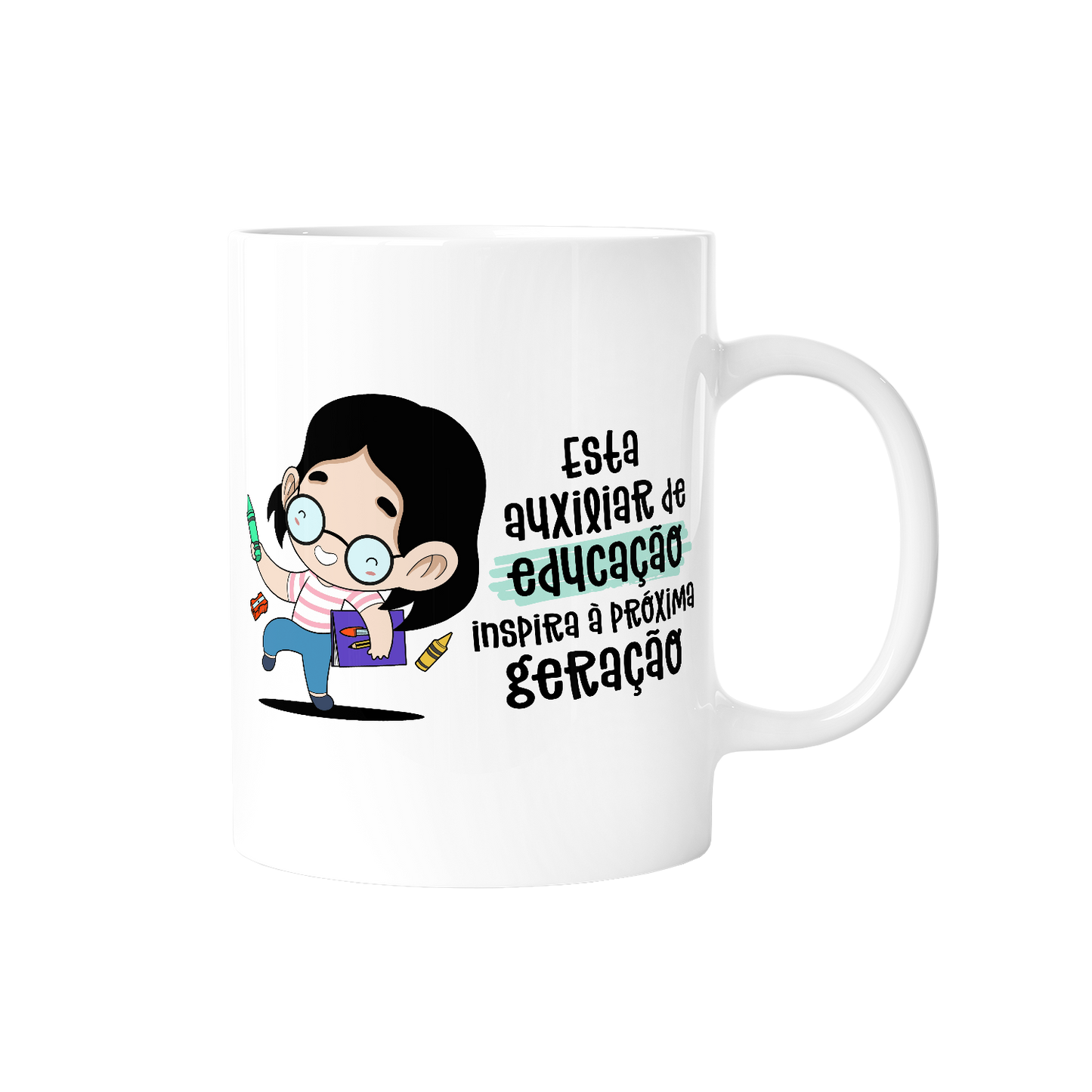 Caneca profissões - Auxiliar de educação