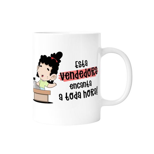 Caneca profissões - Vendedora