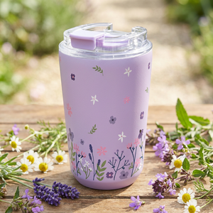 Copo térmico com interior cerâmico 400 ml Áurea – Sweet Breeze – Lilás