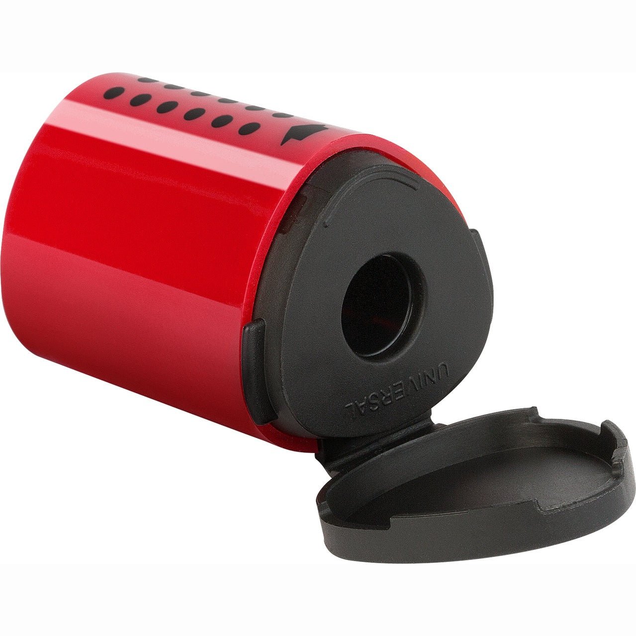 Afia com depósito Mini Grip Vermelho Faber-castell - Papelaria Encantada
