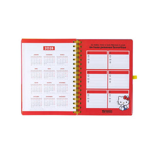 Agenda 26-27 Semanal Hello Kitty & Friends x Mr. Wonderful - Somos a melhor equipa - Mr. Wonderful - Papelaria Encantada