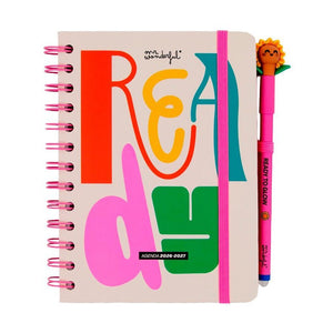 Agenda 26 - 27 Semanal Pequena + 3 Esferográficas apagáveis Bo - Bo - Ready Mr Wonderful - Papelaria Encantada