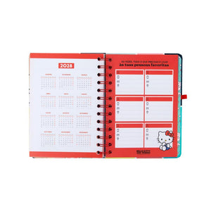 Agenda 26-27 Semanal Pequena Hello Kitty & Friends x Mr. Wonderful + 3 Esferográficas Apagáveis Bo-Bo - Somos a melhor equipa - Mr. Wonderful - Papelaria Encantada