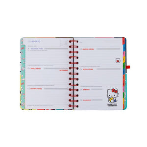 Agenda 26-27 Semanal Pequena Hello Kitty & Friends x Mr. Wonderful + 3 Esferográficas Apagáveis Bo-Bo - Somos a melhor equipa - Mr. Wonderful - Papelaria Encantada