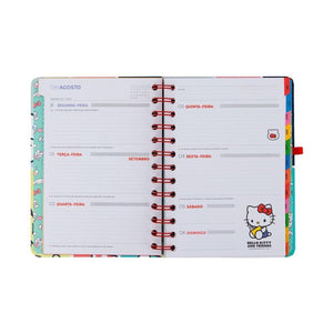 Agenda 26-27 Semanal Pequena Hello Kitty & Friends x Mr. Wonderful + 3 Esferográficas Apagáveis Bo-Bo - Somos a melhor equipa - Mr. Wonderful - Papelaria Encantada