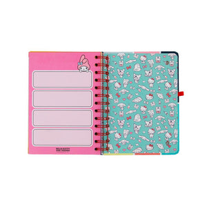 Agenda 26-27 Semanal Pequena Hello Kitty & Friends x Mr. Wonderful + 3 Esferográficas Apagáveis Bo-Bo - Somos a melhor equipa - Mr. Wonderful - Papelaria Encantada