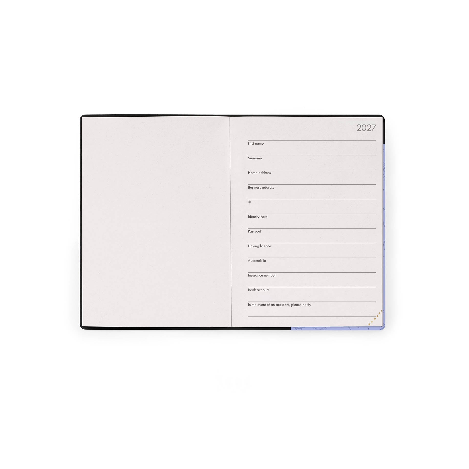 Agenda Legami 12 Meses 2027 Diária Cosmic Lilac - Papelaria Encantada