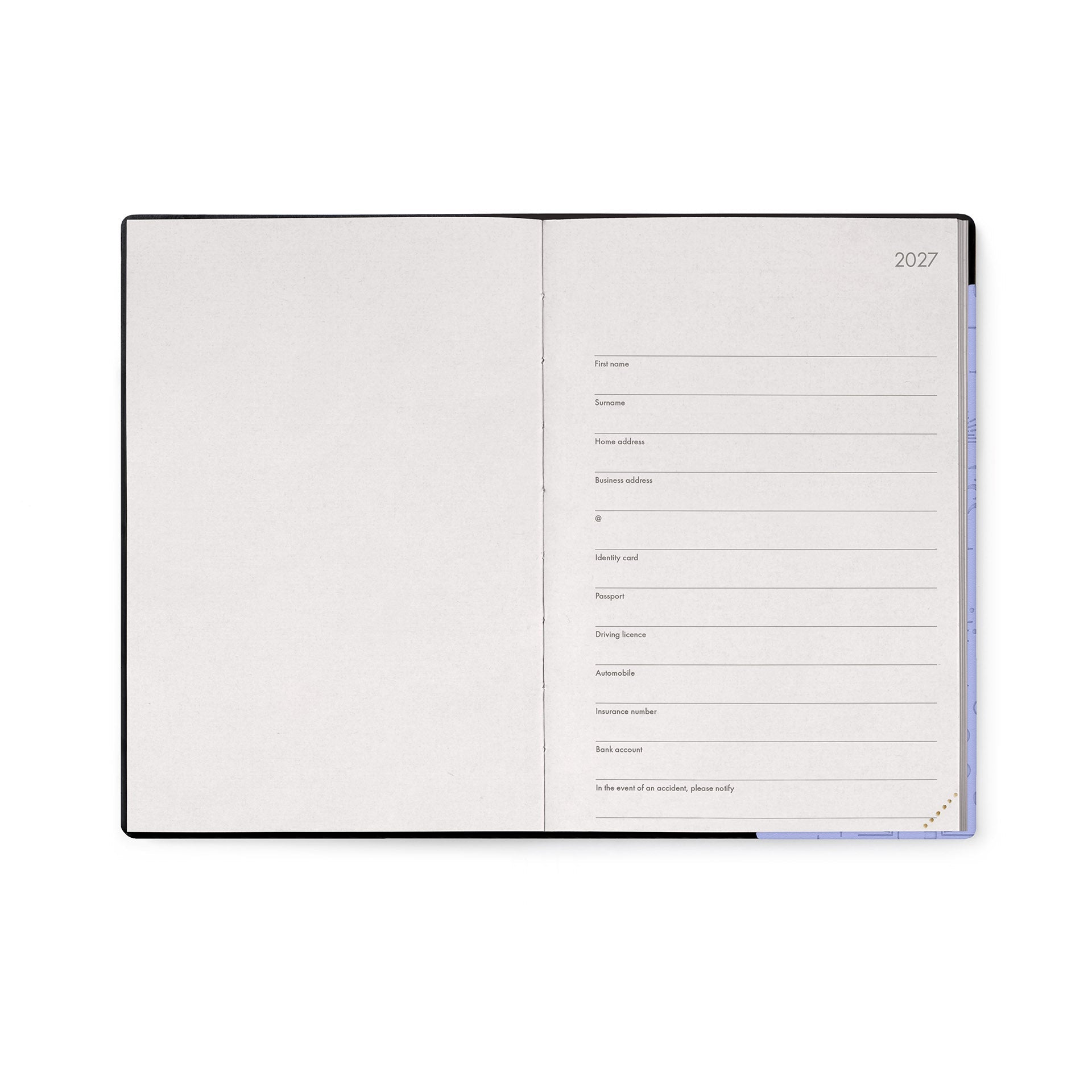 Agenda Legami 12 Meses 2027 Diária Cosmic Lilac - Papelaria Encantada