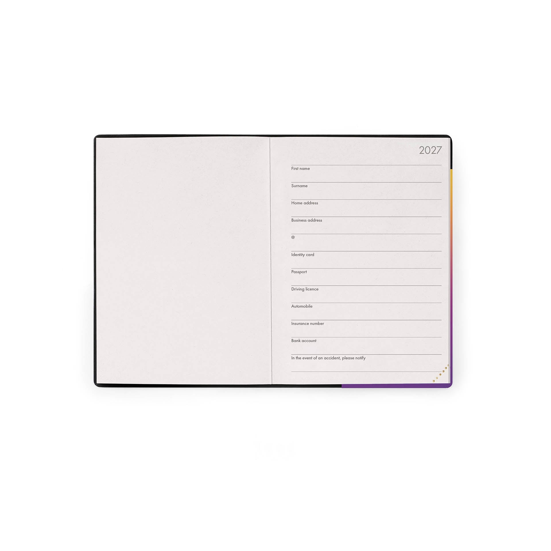 Agenda Legami 12 Meses 2027 Diária Sunset Vibes - Papelaria Encantada