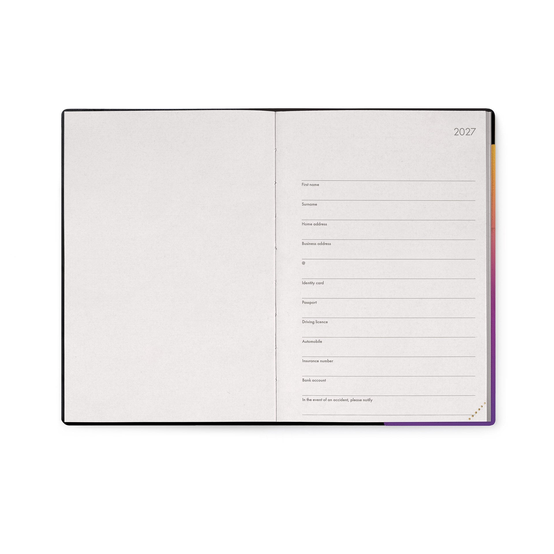 Agenda Legami 12 Meses 2027 Diária Sunset Vibes - Papelaria Encantada
