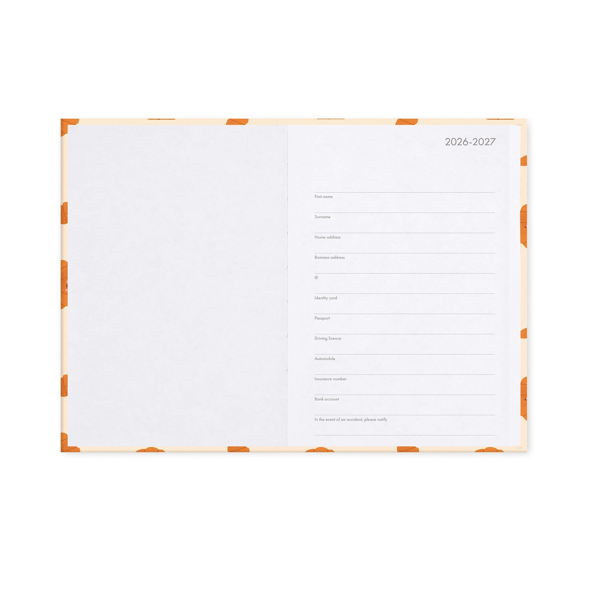 Agenda Legami 16 meses Diária -Média- Croissant - Papelaria Encantada