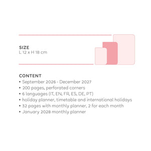 Agenda Legami 16 meses Média Semanal - Cosmic Lilac - Papelaria Encantada