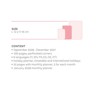 Agenda Legami 16 meses Média Semanal - Cosmic Lilac - Papelaria Encantada