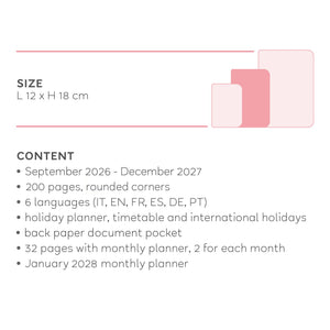 Agenda Legami 16 meses Semanal -Média- Abelha - Papelaria Encantada