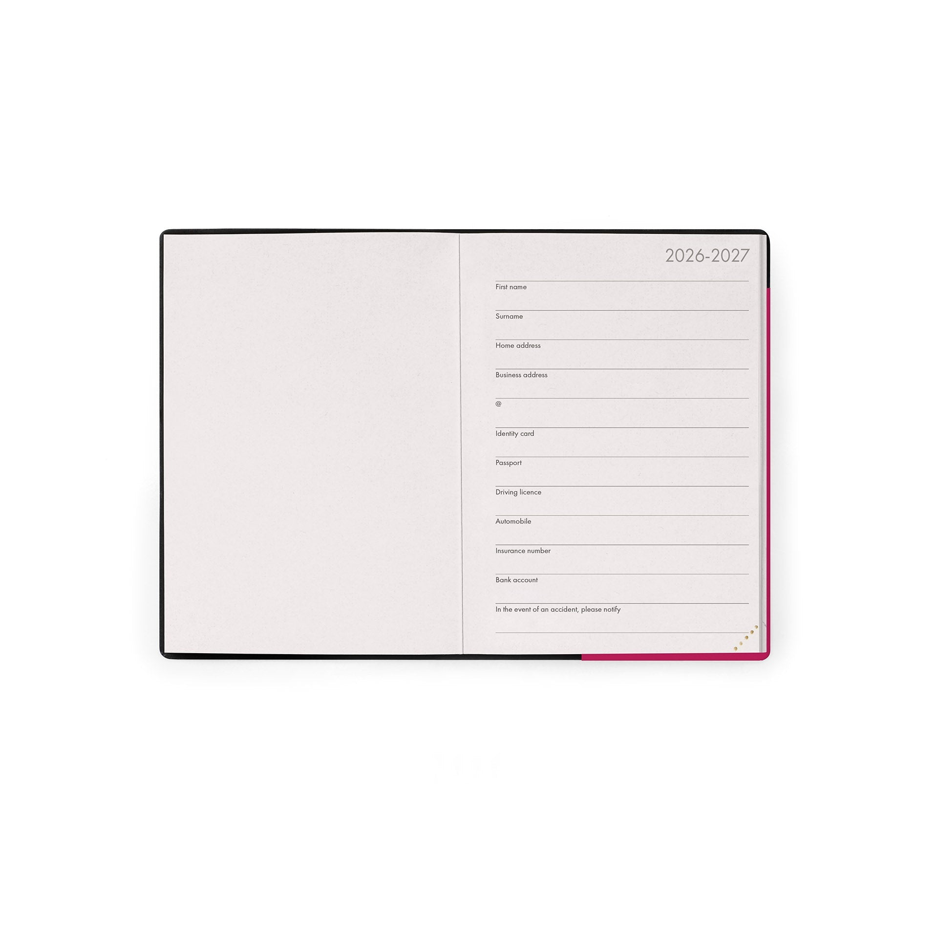 Agenda Legami diária Pequena 16 meses Raspberry Jam - Papelaria Encantada