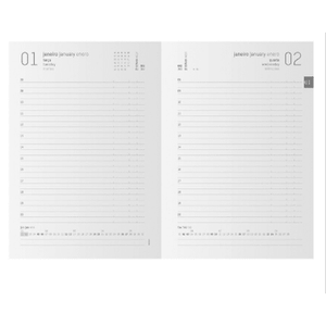 Agenda Mini Secretária A6 Ambar Pastel Colors 2026 Azul - Papelaria Encantada
