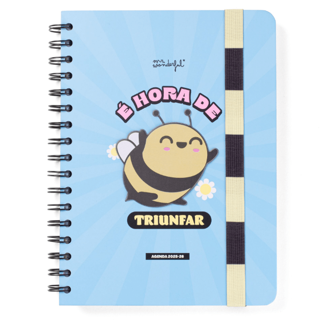 Agenda Wonder 2025-26 Semanal - É hora de triunfar Mr.Wonderful - Papelaria Encantada