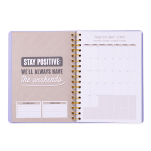 Agenda Wonder 2025-26 Semanal - Effort+ Action = Sucess - Mr.Wonderful - Papelaria Encantada