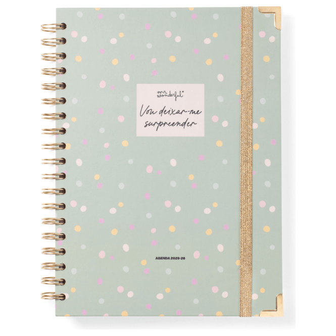 Agenda Wonder 2025-26 Semanal Grande - Vou deixar-me surpreender - Mr.Wonderful - Papelaria Encantada