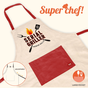 Avental de cozinha " Serial griller " - Super Chef - Legami - Papelaria Encantada