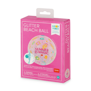 Bola de Praia Insuflável "O Verão é Mágico" - Bola de Praia com Glitter - Legami - Papelaria Encantada