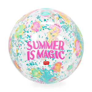 Bola de Praia Insuflável "O Verão é Mágico" - Bola de Praia com Glitter - Legami - Papelaria Encantada