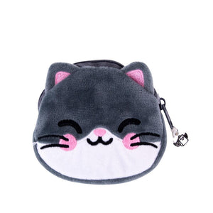 Bolsa com porta - chaves, mini caderno e folha de autocolantes - Gato Mr. Wonderful - Papelaria Encantada
