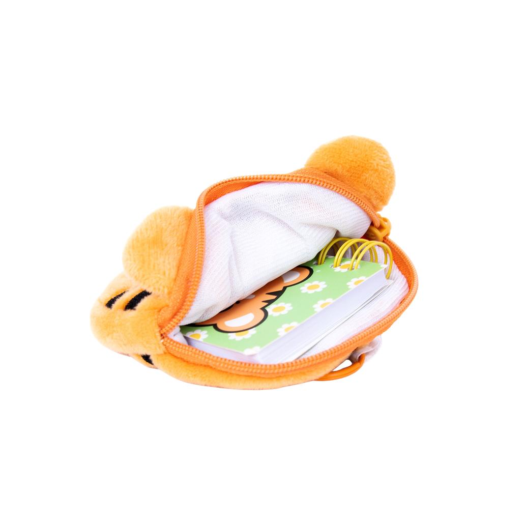 Bolsa com porta - chaves, mini caderno e folha de autocolantes - Tigre Mr. Wonderful - Papelaria Encantada