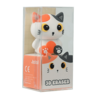 Borracha 3D itotal Gato Laranja - Papelaria Encantada