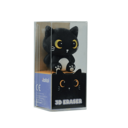 Borracha 3D itotal Gato Preto - Papelaria Encantada