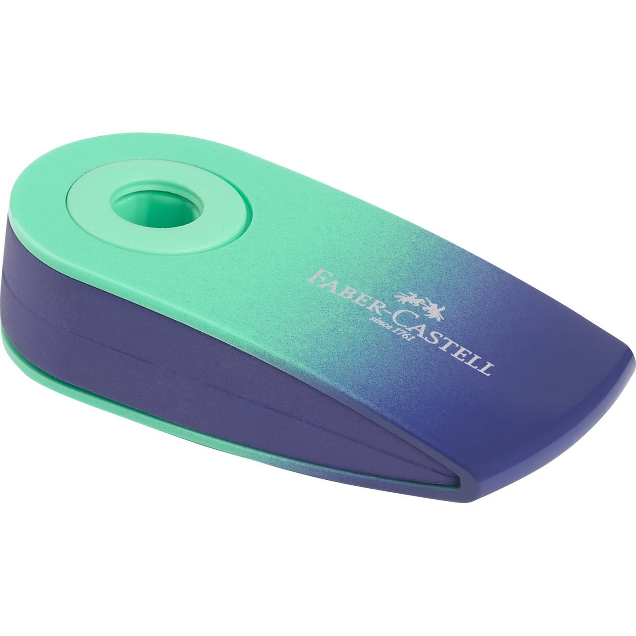 Borracha Faber - Castell Mini Sleeve Flow edition Buzzing blue - Papelaria Encantada