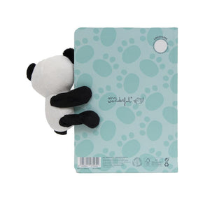 Caderno A5 com peluche panda - Be your best self Mr Wonderful - Papelaria Encantada
