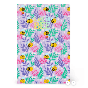 Caderno A5 em branco com capa dura ilustrada - Abelha Legami - Papelaria Encantada