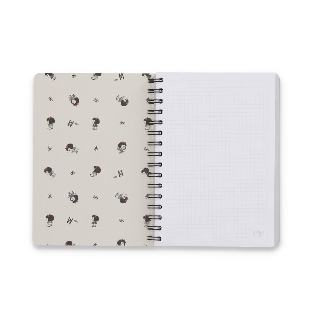 Caderno A5 Mafalda Quadriculado Mr. Wonderful - Papelaria Encantada