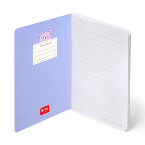 Caderno A6 com linhas Ursinho Legami - Papelaria Encantada