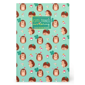 Caderno A6 Legami com linhas e capa dura ilustrada - Ouriço - Papelaria Encantada